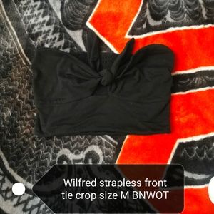 Wilfred front tie strapless crop